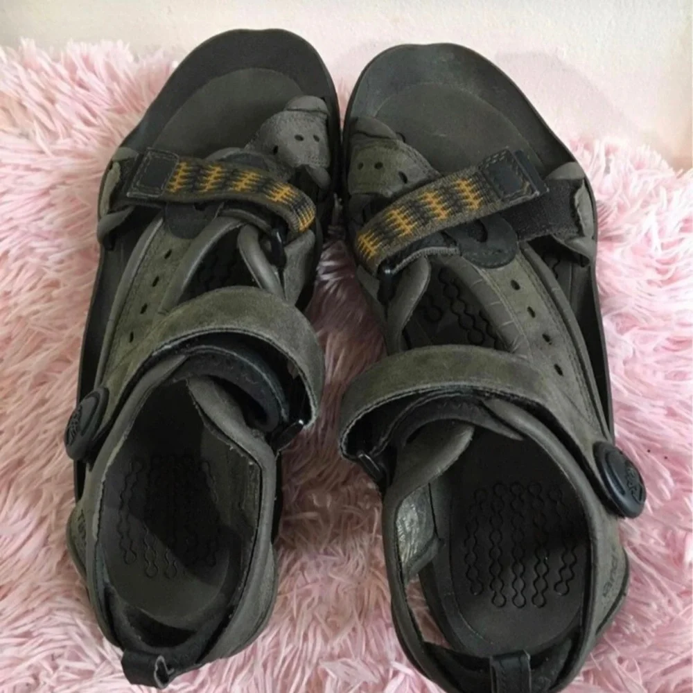 Timberland Gray Dual Straps Brake Support Flex Propel BSFP Sandals‎ #5822~Men 8 - Picture 2 of 8